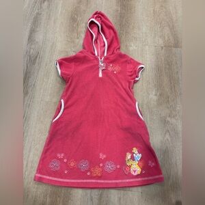 Vintage Disney Princess Terrycloth Pink Hooded Dress
